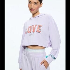 Alice + Olivia Lavender Hoodie NWT XS love feels